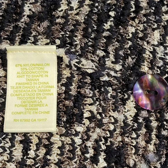 SIGRID OLSEN Women's Plus Oversized Cotton Blend Crochet Cardigan Size 1X Black - Picture 10 of 16